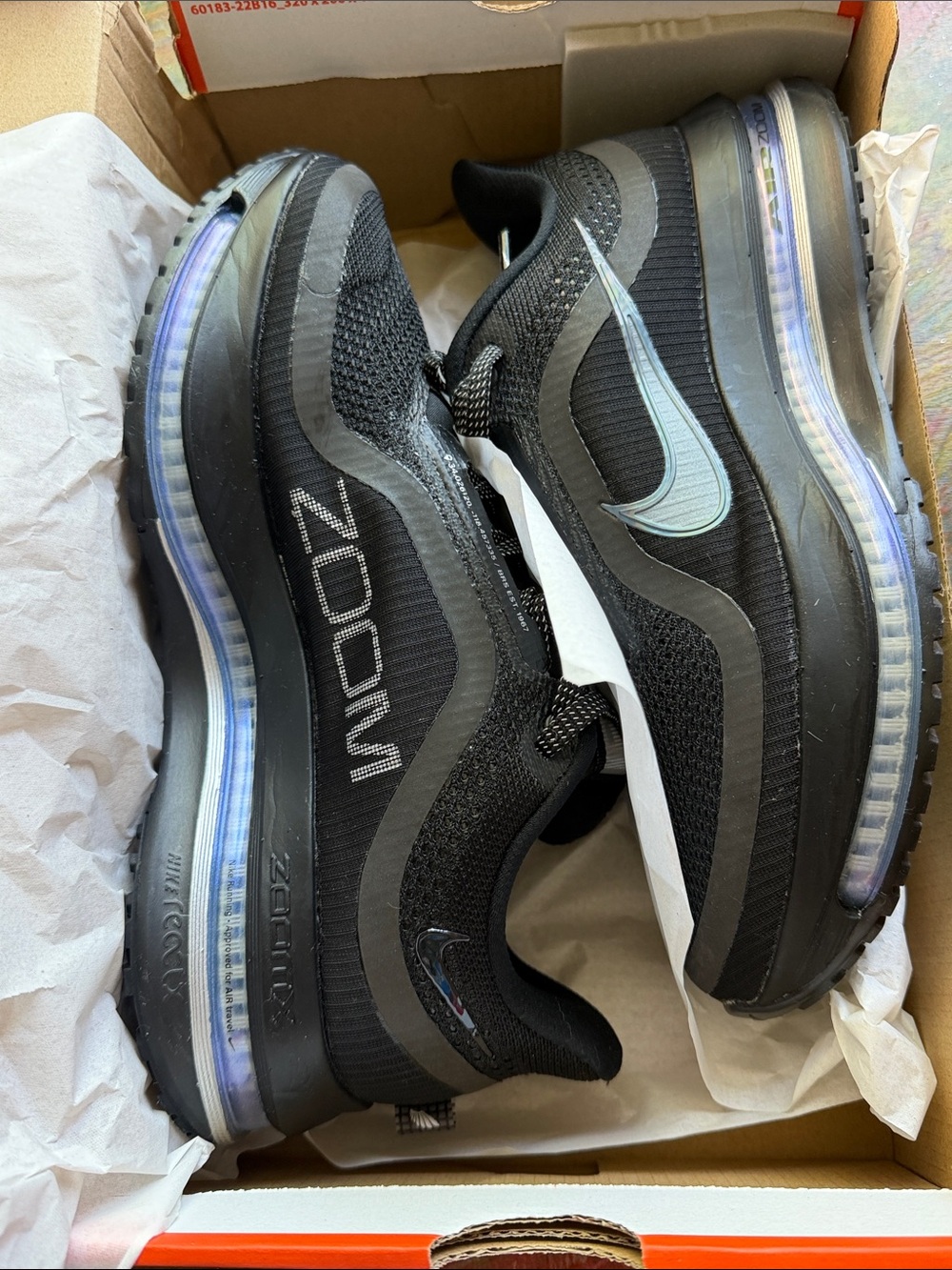 Nike Pegasus Premium Running Shoe Black Air Zoom Sneaker Sz. women 8.5 men 7 NWB - Picture 10 of 13